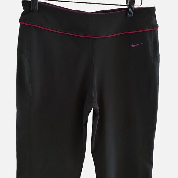 Nike Crop 23" Dry Fit Leggings Size M/8/10 in Black - Picture 1 of 6